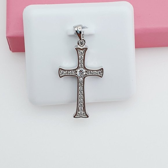 "925 Sterling Silver Cubic Zirconia Pendant,U19254425 - Picture 7 of 11